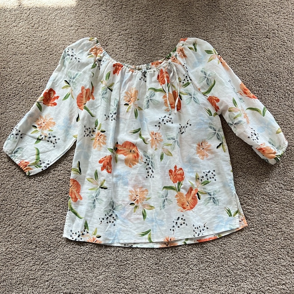 Hester & Orchard Linen Floral Top - Picture 3 of 9